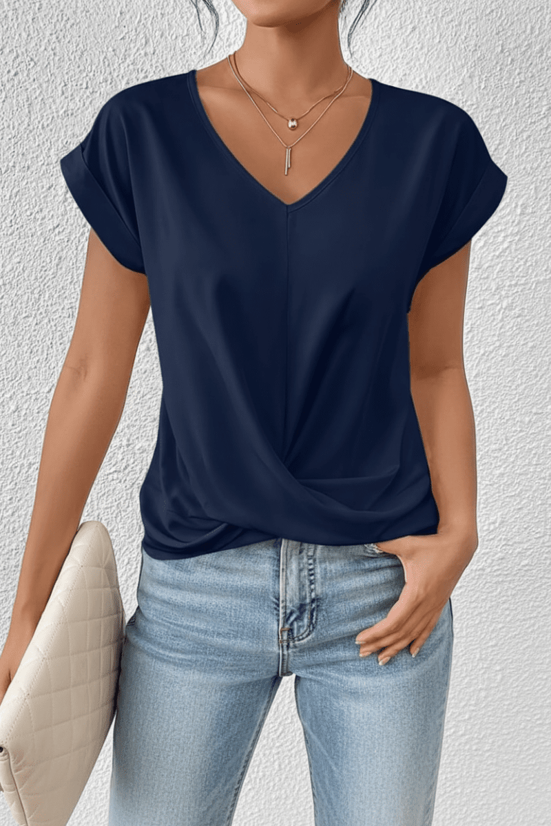 Modern V-Neck Top in High-Quality Fabric for Effortless Everyday Style 6