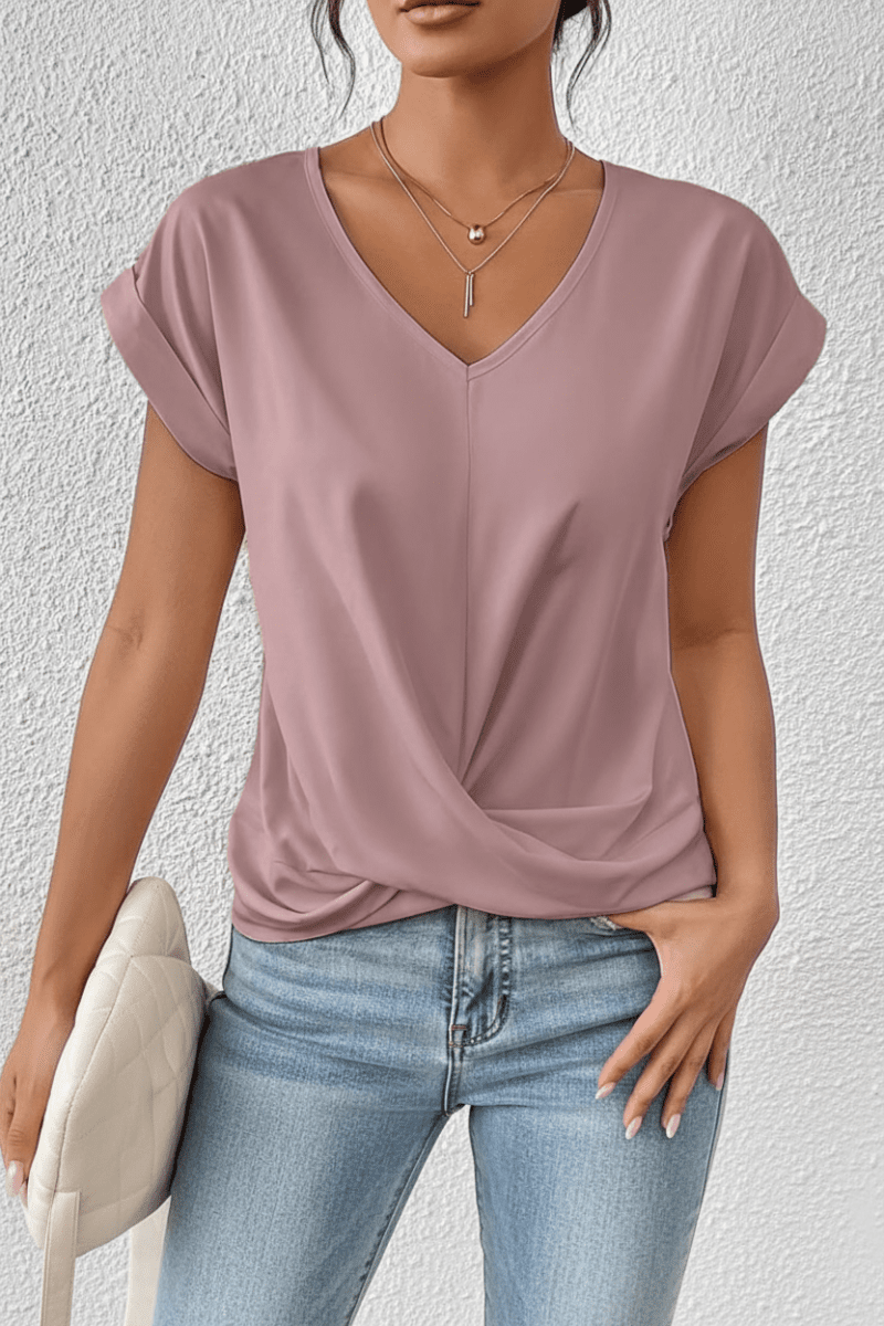 Modern V-Neck Top in High-Quality Fabric for Effortless Everyday Style 8