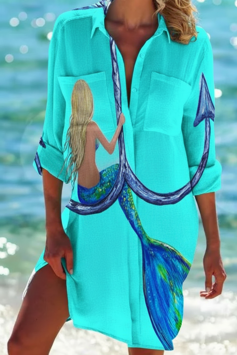 Nautical Print Summer Top in Lightweight Fabric for Effortless Style 1