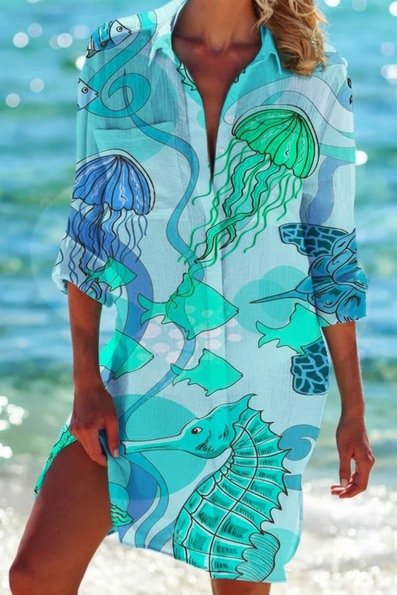 Nautical Print Summer Top in Lightweight Fabric for Effortless Style 4