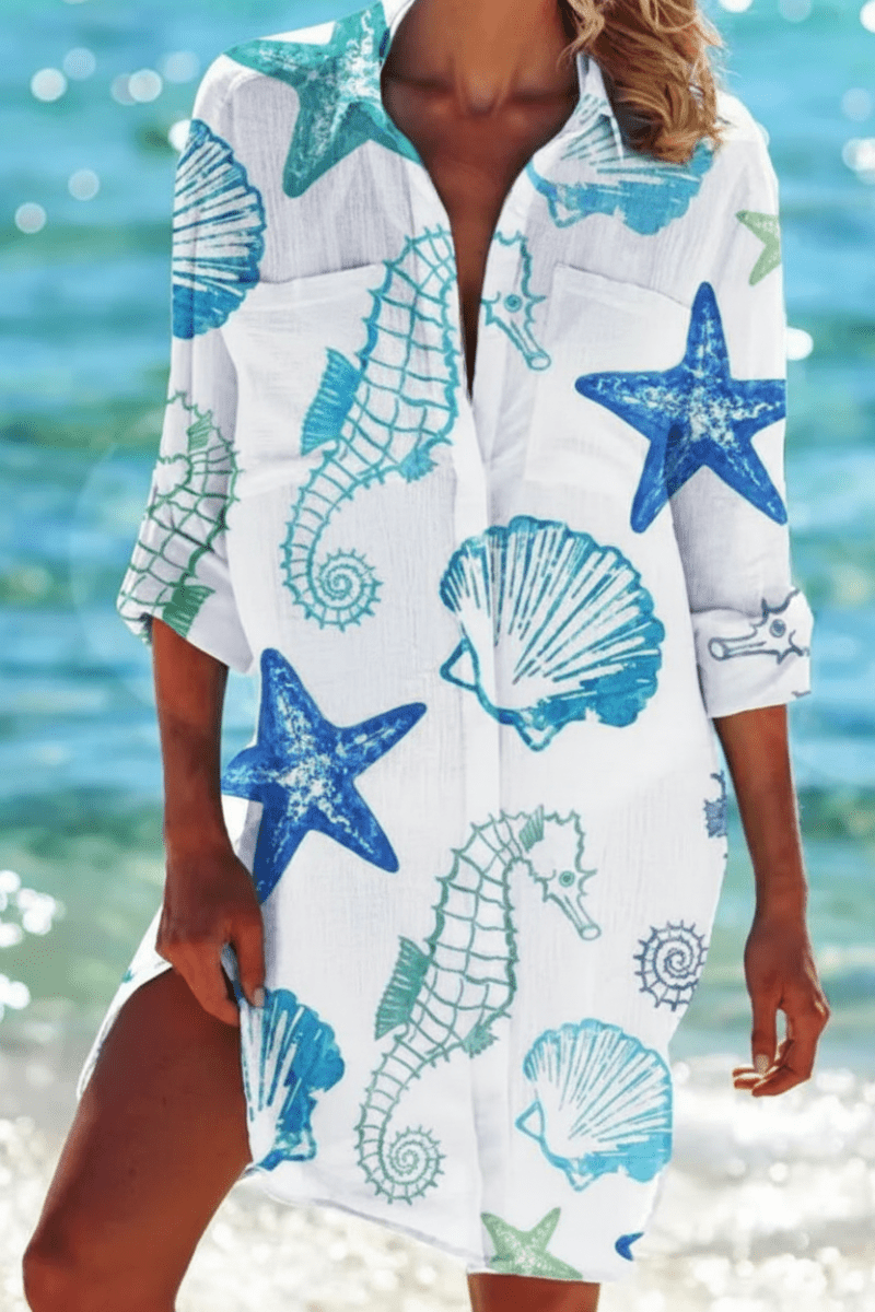 Nautical Print Summer Top in Lightweight Fabric for Effortless Style 6