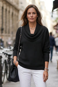 Relaxed Cowl Neck Sweater