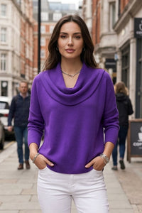 Relaxed Cowl Neck Sweater