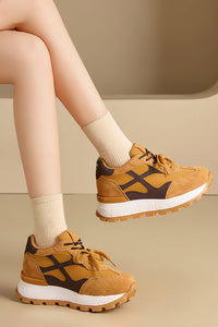 Height-Increasing Genuine Leather Thick-Soled Casual Sneakers