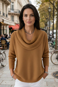 Relaxed Cowl Neck Sweater