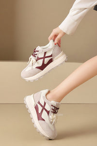Height-Increasing Genuine Leather Thick-Soled Casual Sneakers