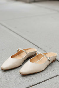Lace Mules With Open Toe Detail