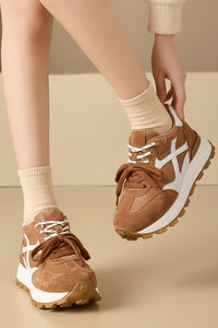 Height-Increasing Genuine Leather Thick-Soled Casual Sneakers
