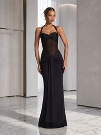 Graceful Silhouette Evening Maxi Dress
