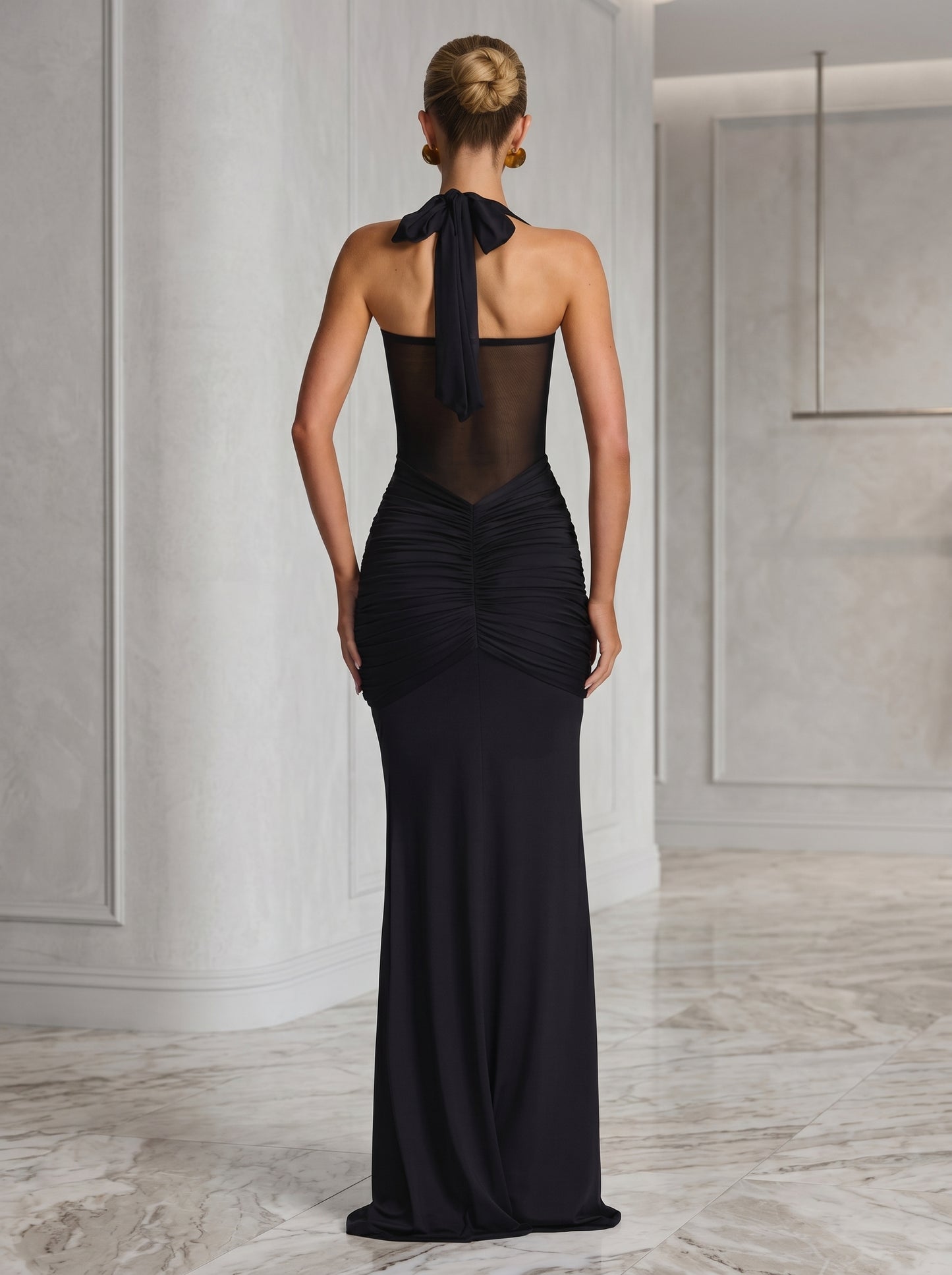 Graceful Silhouette Evening Maxi Dress