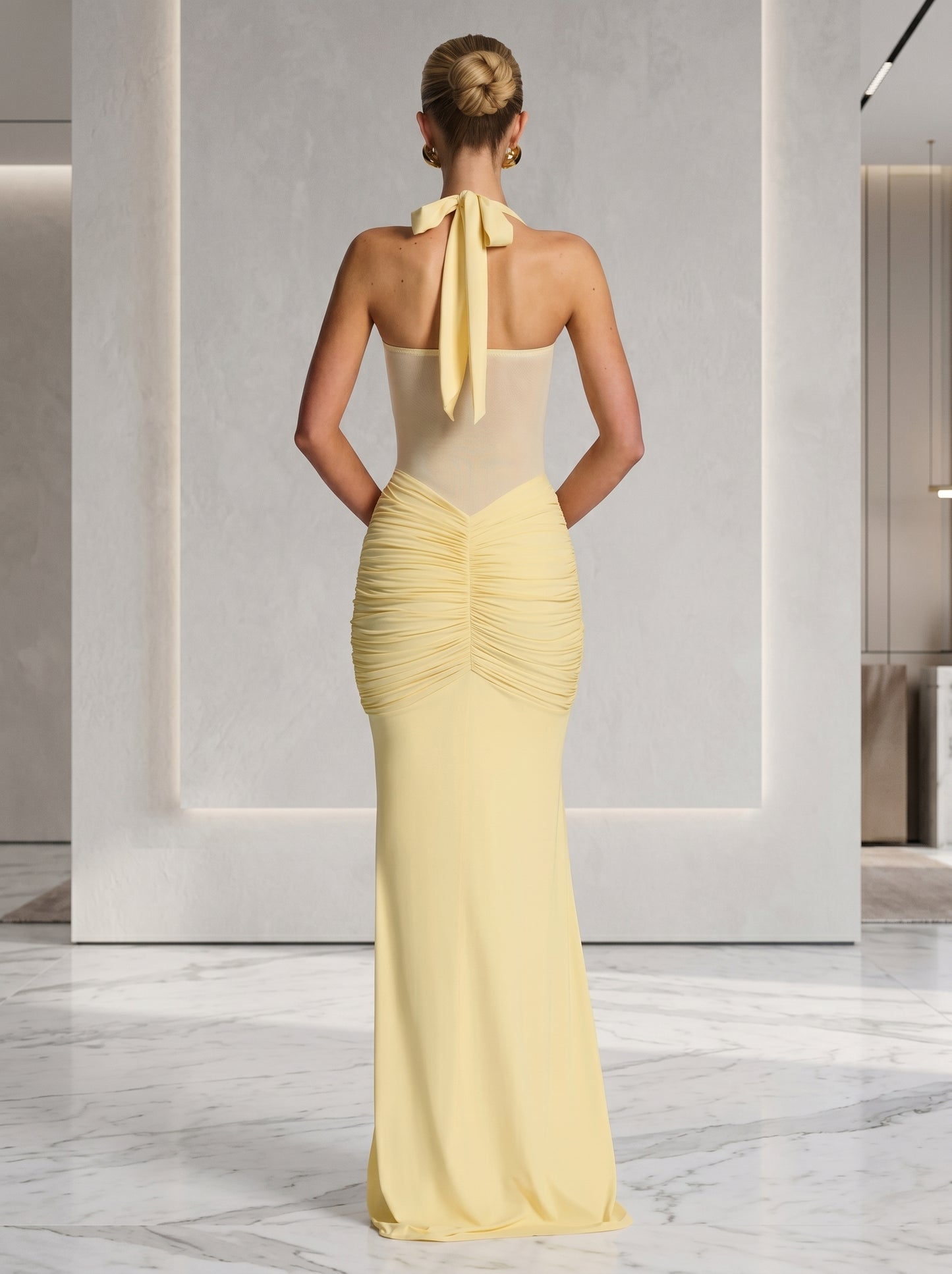 Graceful Silhouette Evening Maxi Dress