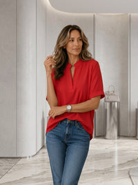 Timeless Grace V Neck Blouse