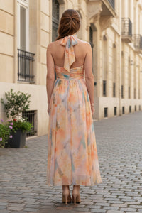 High Neck Midi Dress