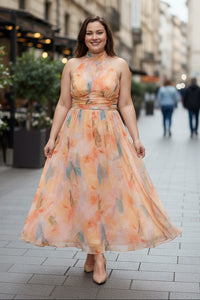 High Neck Midi Dress