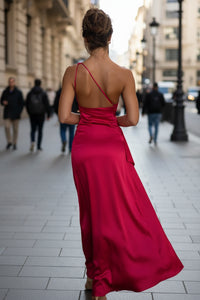 Polished One-Shoulder Maxi Dress