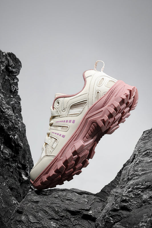 Outdoor Hiking Shoes - Shock-Absorbing Lace-Up Low-Top Sneakers 0
