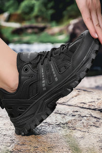 Outdoor Hiking Shoes - Shock-Absorbing Lace-Up Low-Top Sneakers 4
