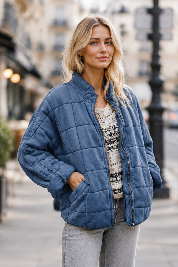 Comfortable Oversized Quilted Jacket