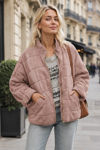 Comfortable Oversized Quilted Jacket