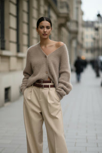 Oversized Button-Up Cardigan for Cozy Elegance and Versatility 1