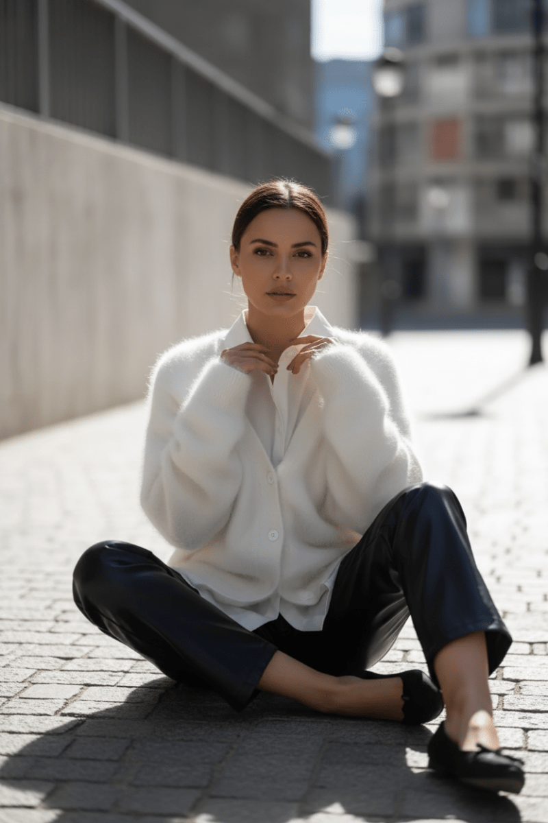 Oversized Button-Up Cardigan for Cozy Elegance and Versatility 2