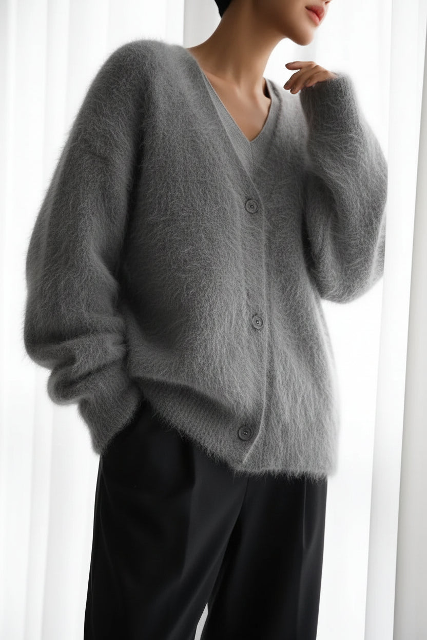 Oversized Button-Up Cardigan for Cozy Elegance and Versatility 6