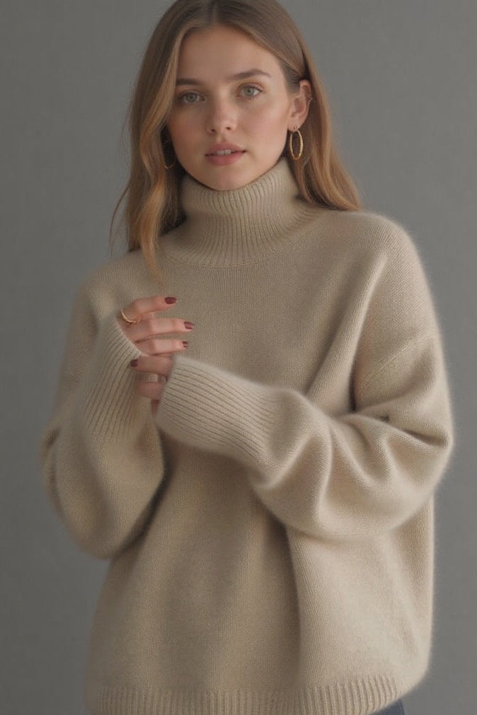 Oversized Knit Turtleneck for Effortless Comfort and Style 0