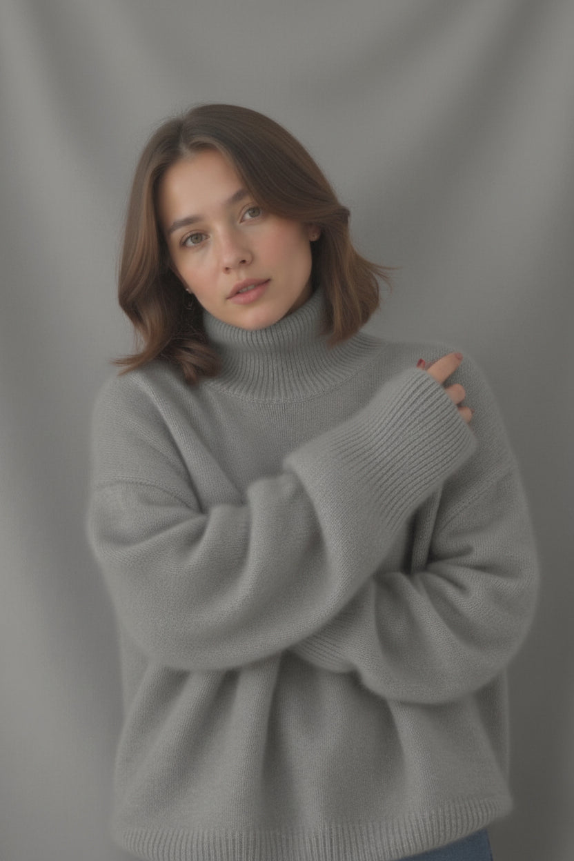 Oversized Knit Turtleneck for Effortless Comfort and Style 9