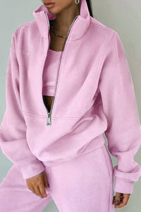 Oversized Loungewear Co-Ord Set with Half-Zip Pullover for Everyday Comfort 0