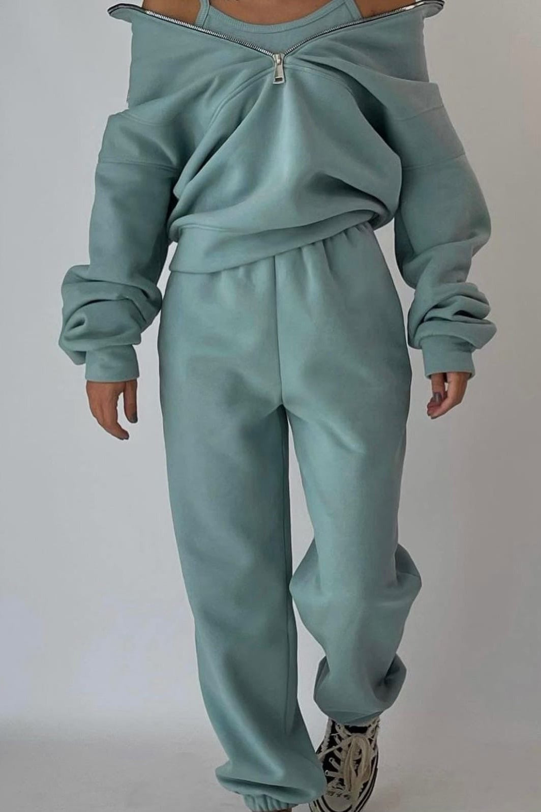 Oversized Loungewear Co-Ord Set with Half-Zip Pullover for Everyday Comfort 5