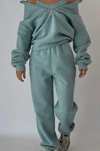 Oversized Loungewear Co-Ord Set with Half-Zip Pullover for Everyday Comfort 5