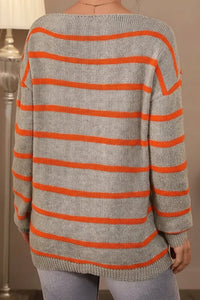 Oversized Striped Sweater for Effortless Casual Style 2