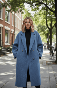 Oversized Winter Coat with Classic Double-Breasted Design for Effortless Style 2