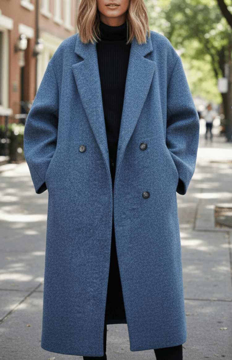 Oversized Winter Coat with Classic Double-Breasted Design for Effortless Style 5
