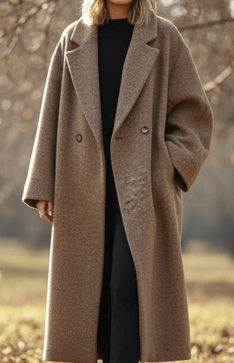 Oversized Winter Coat with Classic Double-Breasted Design for Effortless Style 6