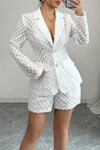 Plaid Jacquard Shorts Set for Effortless Style and Comfort 0