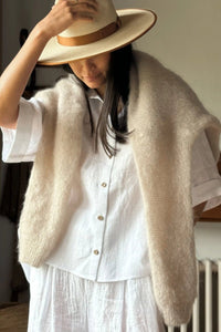 Plus Size Draped Linen Lapel Shirt for Effortless Elegance 5
