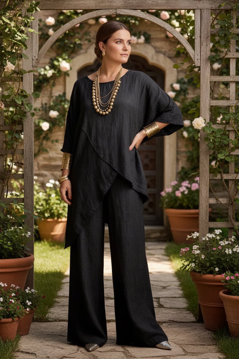 Plus Size Linen Two-Piece Set for Effortless Style and Comfort 1