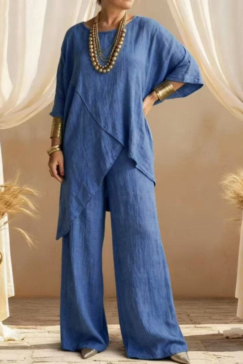 Plus Size Linen Two-Piece Set for Effortless Style and Comfort 4
