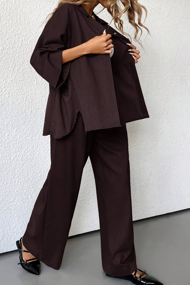 Plus Size Wide-Leg Linen Co-Ord for Effortless Style 4