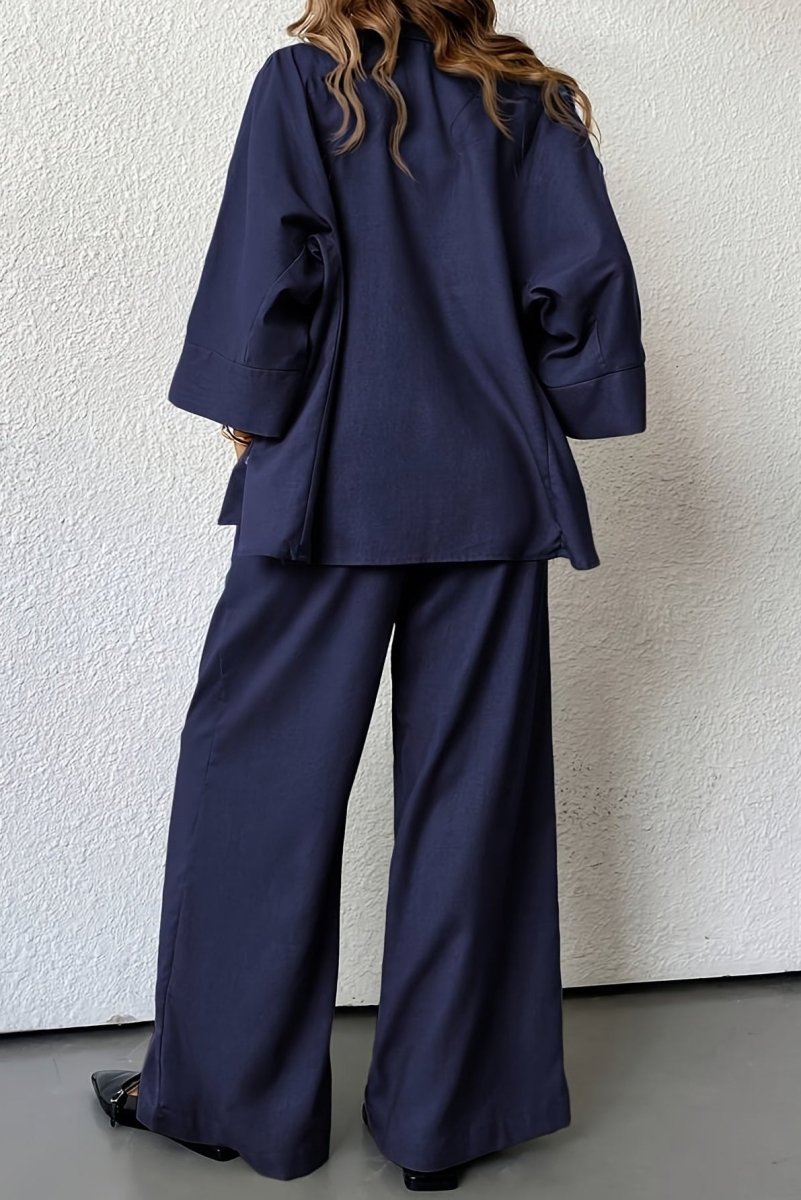 Plus Size Wide-Leg Linen Co-Ord for Effortless Style 7