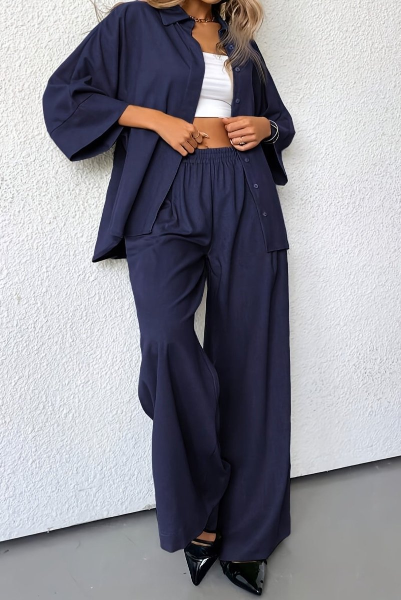 Plus Size Wide-Leg Linen Co-Ord for Effortless Style 8