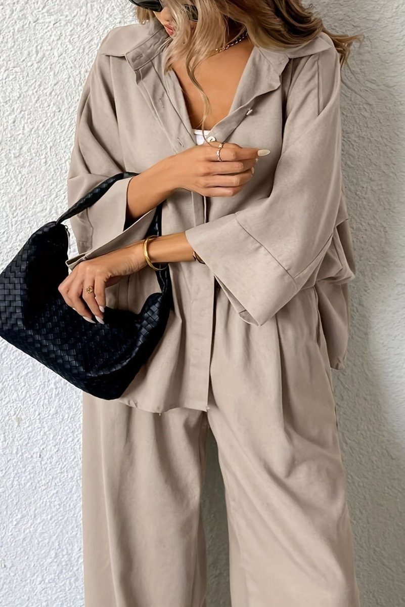Plus Size Wide-Leg Linen Co-Ord for Effortless Style 9