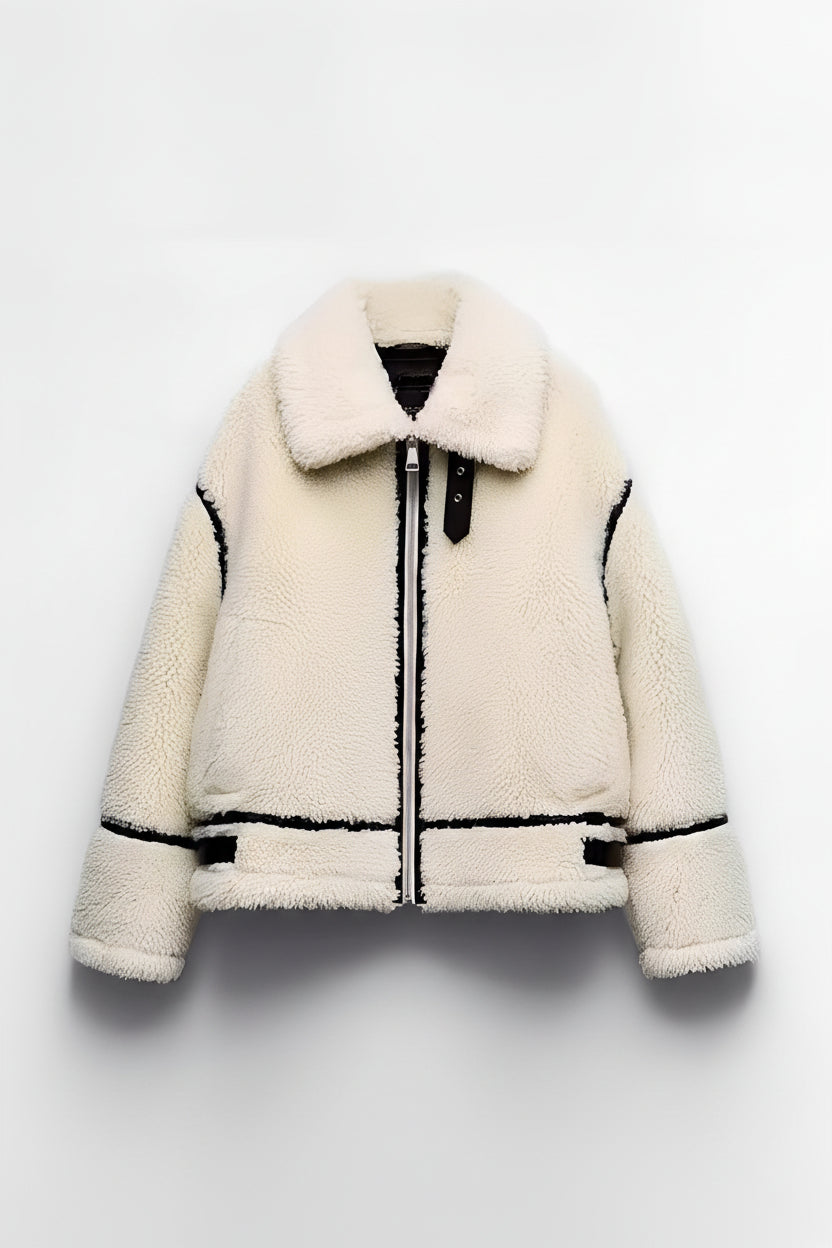 Plush Open-Front Jacket for Effortless Everyday Comfort 0
