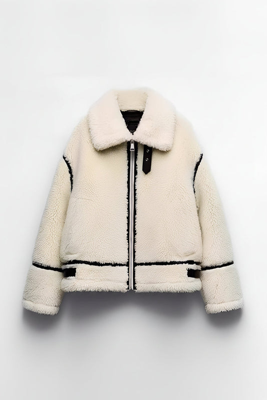 Plush Open-Front Jacket for Effortless Everyday Comfort 0