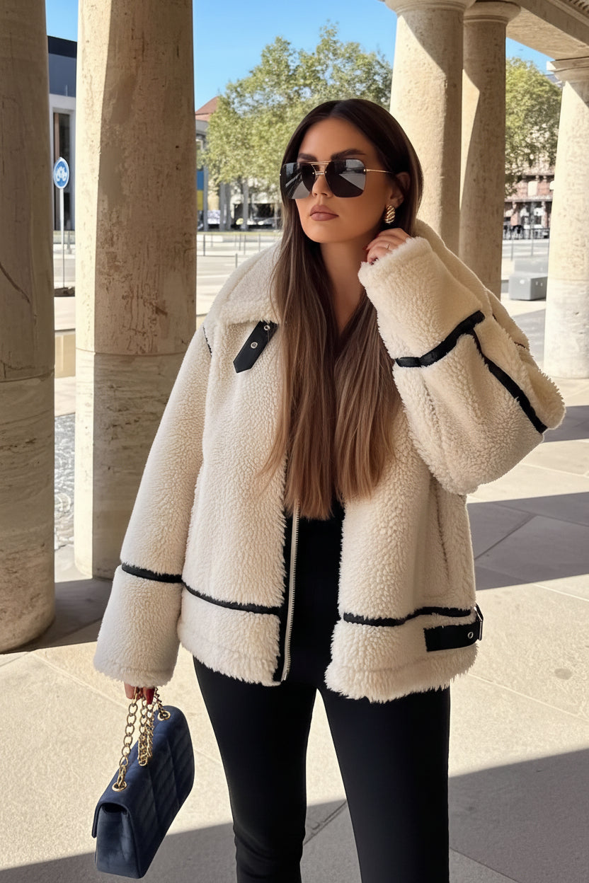 Plush Open-Front Jacket for Effortless Everyday Comfort 1
