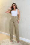 Polished Straight-Leg Pants in Smooth Fabric for Effortless Elegance 0