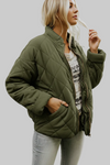 Quilted Zip-Up Puffer Jacket for Everyday Comfort 0