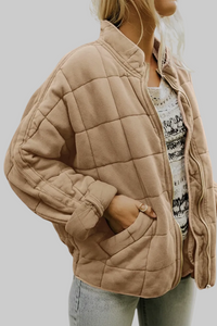 Quilted Zip-Up Puffer Jacket for Everyday Comfort 10