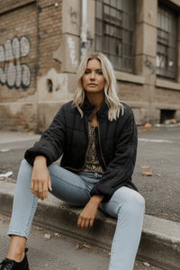 Quilted Zip-Up Puffer Jacket for Everyday Comfort 2